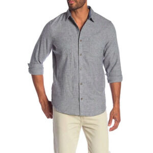 Nordstrom Wallin & Bros Mens Grindle Long Sleeve Shirt 2XL Grey NWT